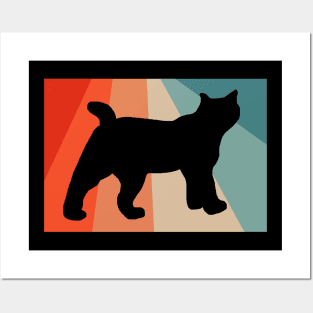 Vintage Lynx Retro Design Cat Western Europe Posters and Art